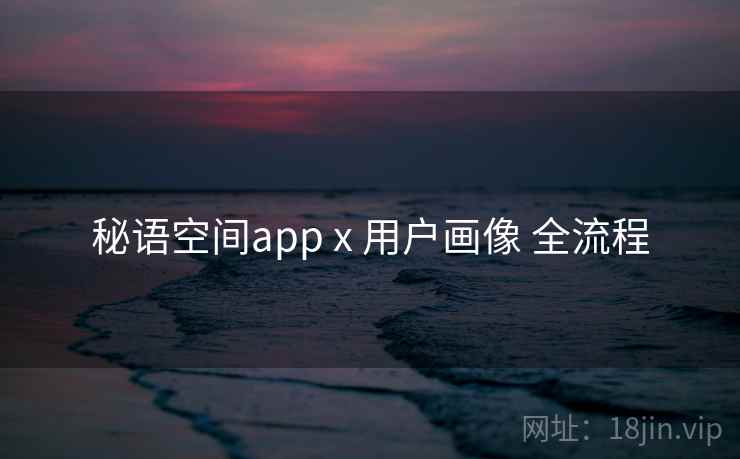 秘语空间app x 用户画像 全流程 秘语空间app x 用户画像 全流程